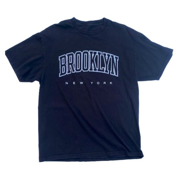 Vintage Brooklyn Printed T-shirt John Galt J. Galt One Size Large Fit - Picture 1 of 9